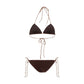 Brown Elastane Bikini