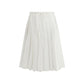 White Cotton Long Skirt