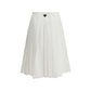 White Cotton Long Skirt