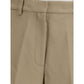 Beige Cotton Cargo Pants