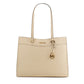 Beige Leather Tote Bag