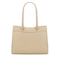 Beige Leather Tote Bag