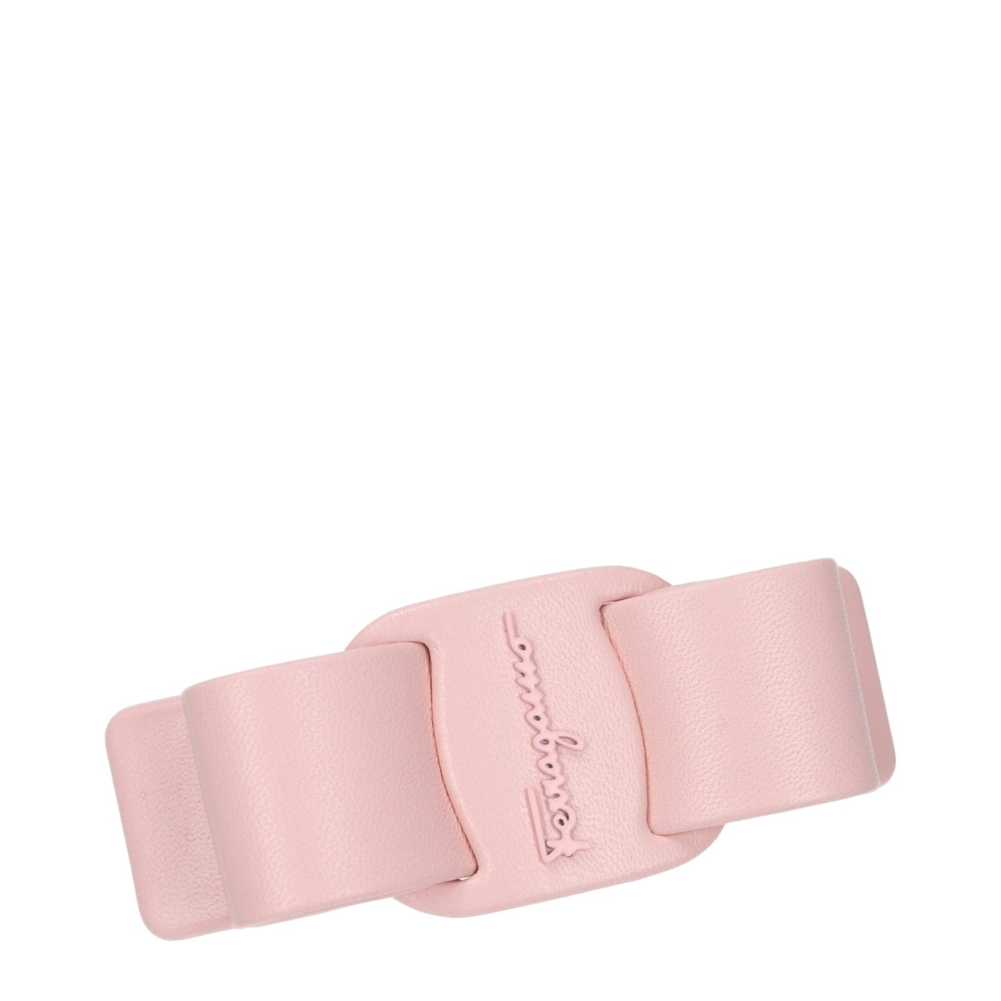 Pink Leather Hair Clip