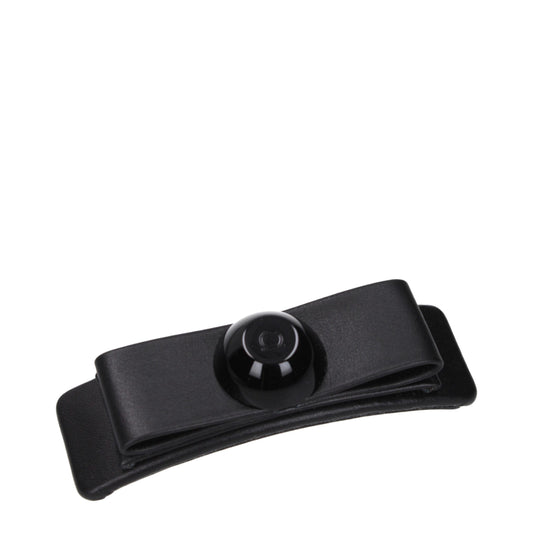 Black Leather Hair Clip