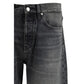 Black Cotton Relaxed Fit Jeans