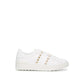 White Leather Low Top Sneakers