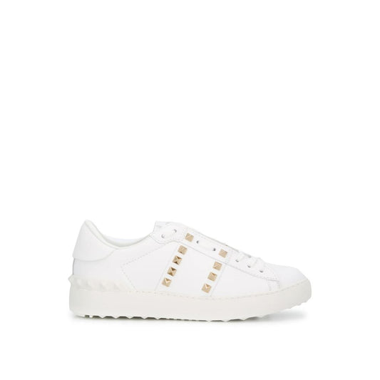 White Leather Low Top Sneakers