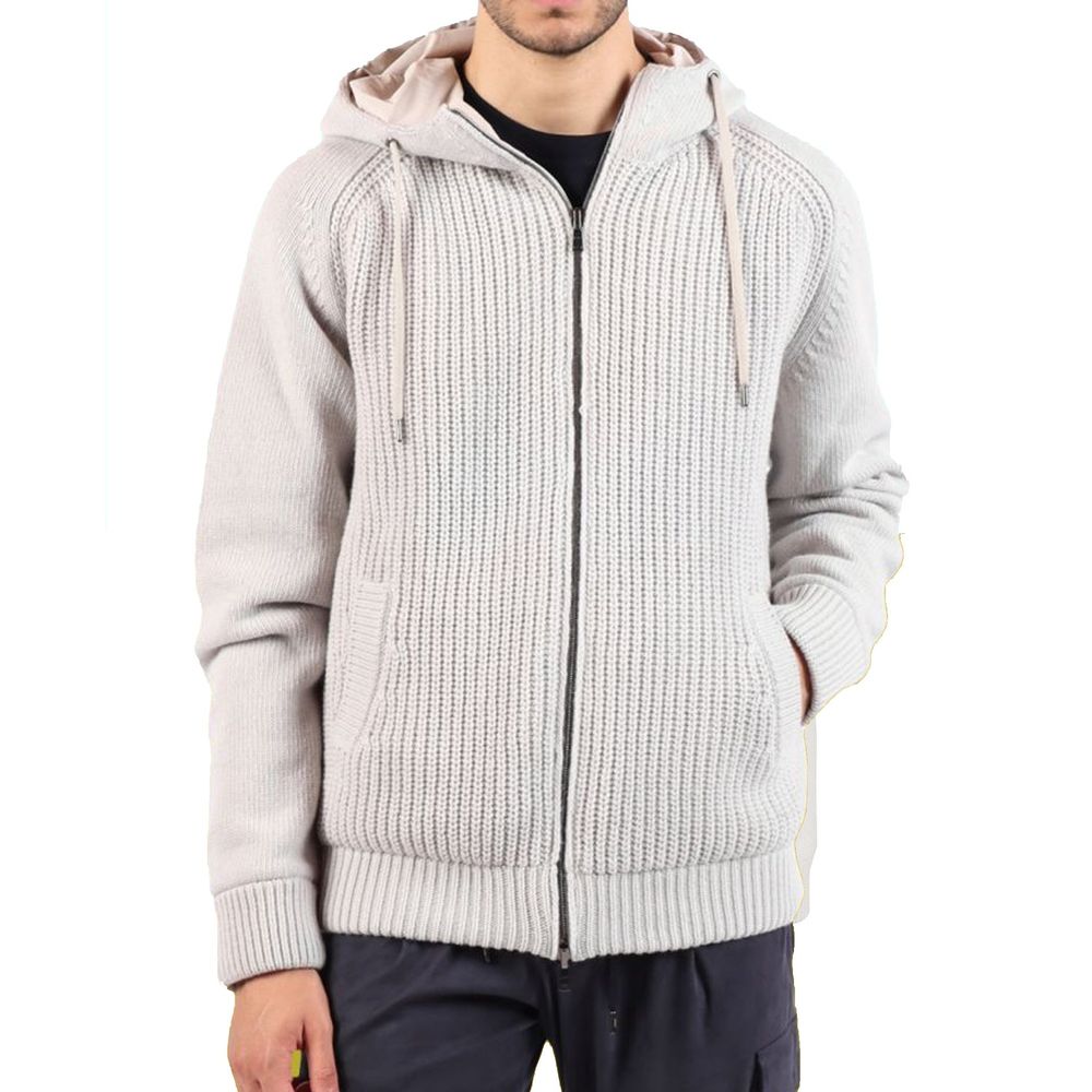 Gray Wool Bomber