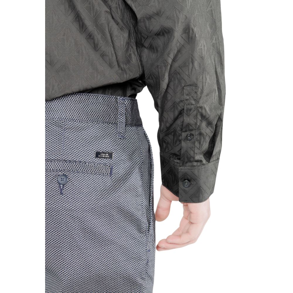 Blue Cotton Skinny Pants