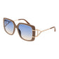 Brown Metal & Plastic Sunglasses