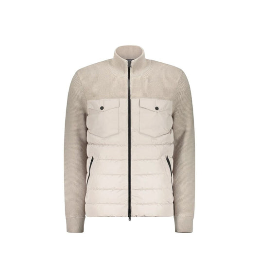 Beige Virgin Wool Shell Jacket