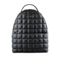 Black Artificial Leather Backpack