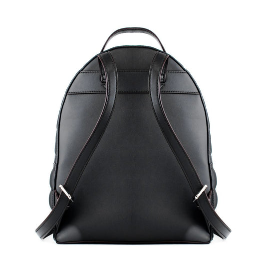 Black Artificial Leather Backpack