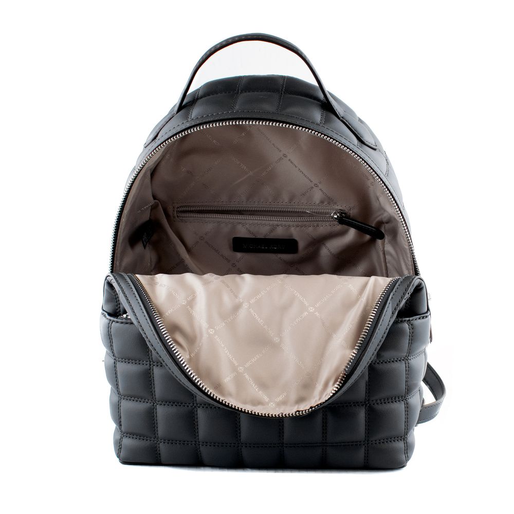 Black Artificial Leather Backpack