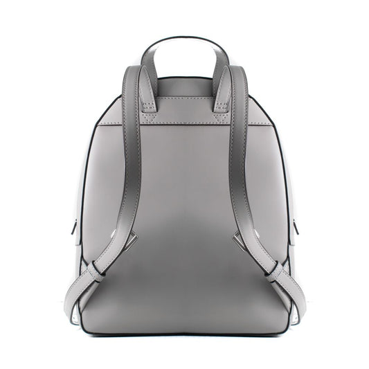 Gray Leather Backpack