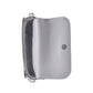 Gray Leather Shoulder Bag