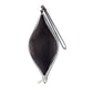 Gray Leather Clutch Bag
