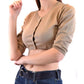 Brown Cotton Cardigan