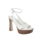 Beige Other Fibres Platform Sandals
