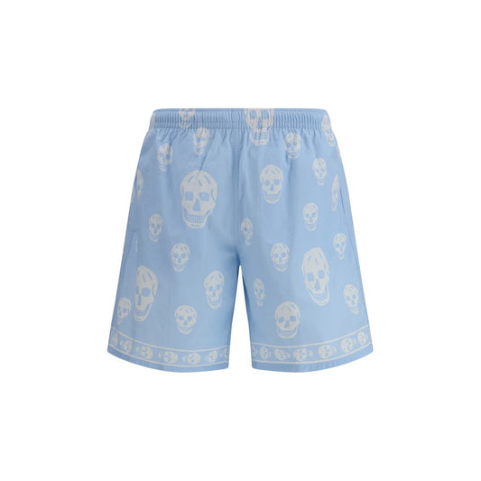 Blue Polyamide Bermuda Shorts