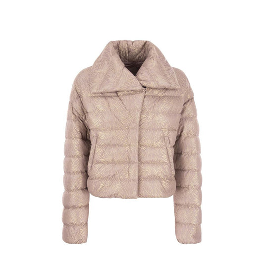 Beige Metallic Fibre Bomber