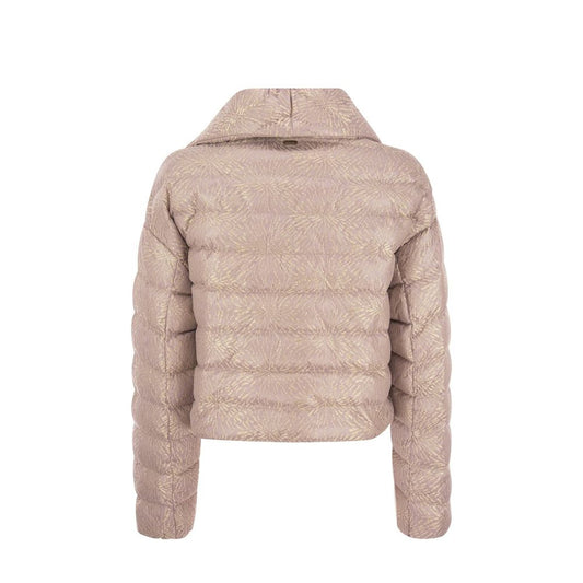 Beige Metallic Fibre Bomber