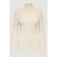 Beige Viscose Turtleneck