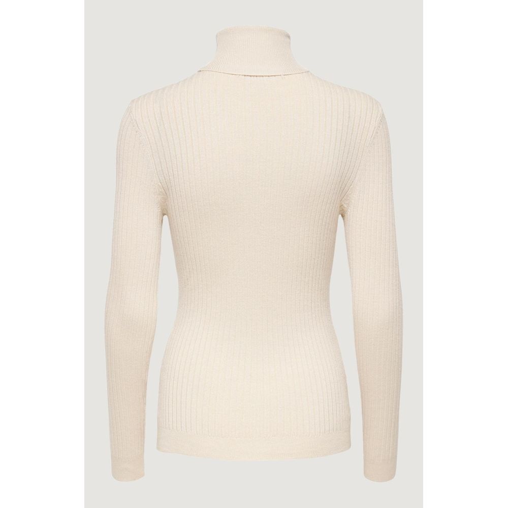 Beige Viscose Turtleneck