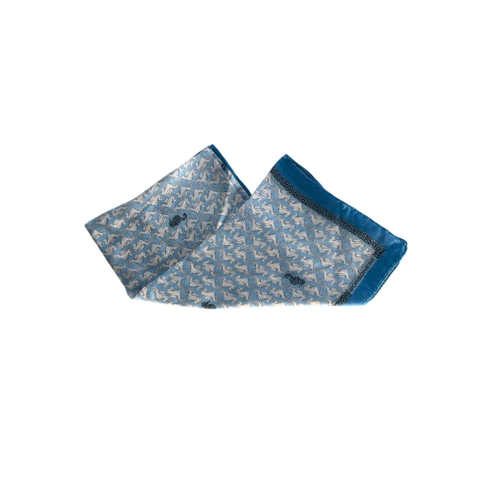 Blue Silk Women Scarf