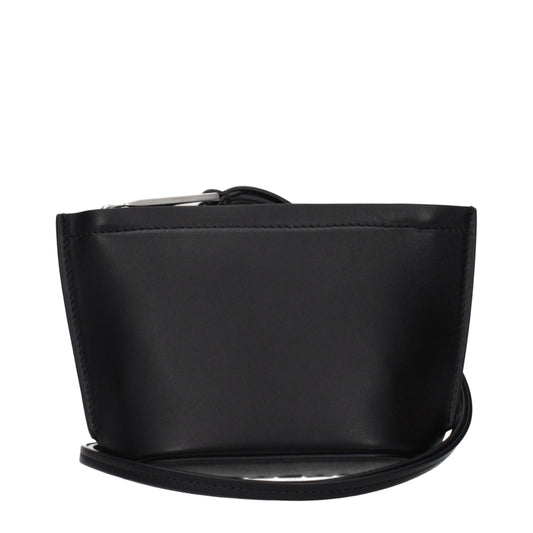 Black Leather Clutch Bag
