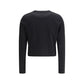 Black Cotton Long Sleeve T-Shirt