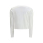 White Cotton Long Sleeve T-Shirt