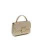 Beige Calf Leather Bos Taurus Handbag