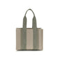 Beige Linen Shoulder Bag