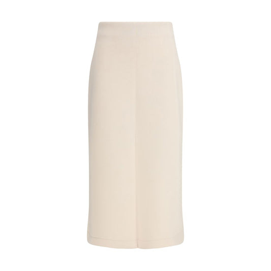 Cream Modal Midi Skirt