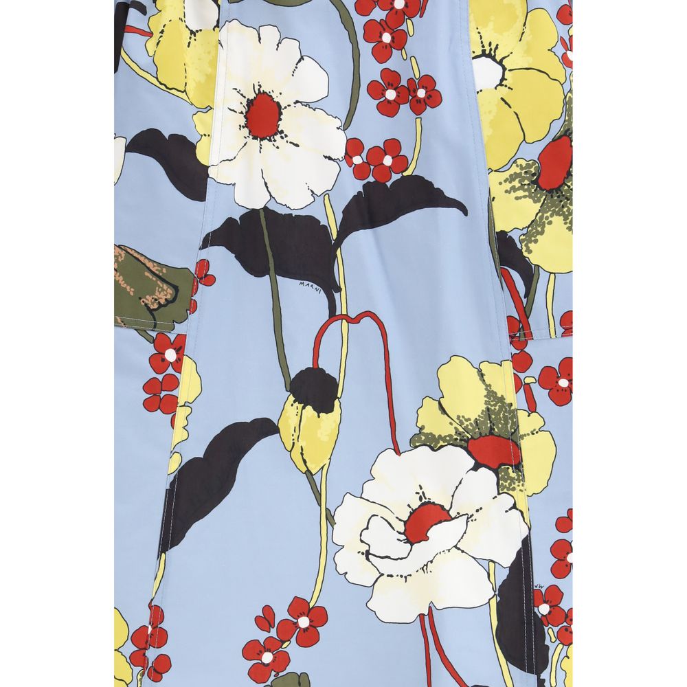 Multicolor Cotton Midi Skirt