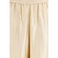 Beige Viscose Casual Pants