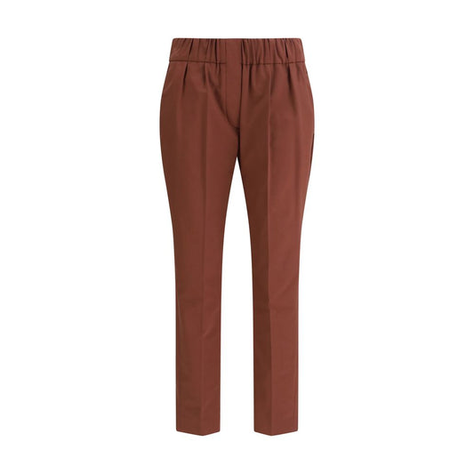 Multicolor Cotton Casual Pants