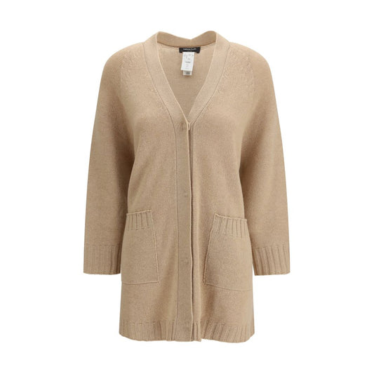 Beige Fleece Wool Cardigan