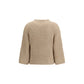 Beige Fleece Wool Sweatshirt