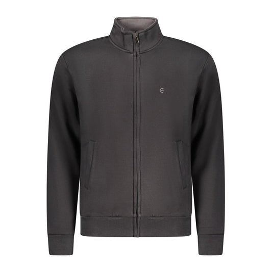 Black Cotton Men Sweatshirt