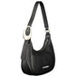 Black Polyurethane Women Shoulder Bag