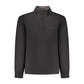 Black Cotton Men Sweatshirt