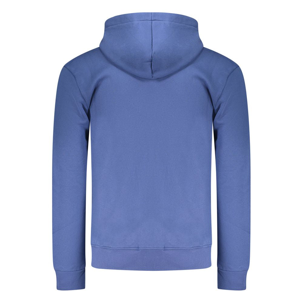 Blue Cotton Men's Hoodie Sweatshirt