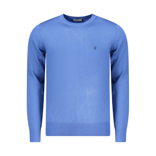 Blu Viscosa Uomo Maglia