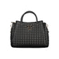 Black Polyurethane Women Handbag