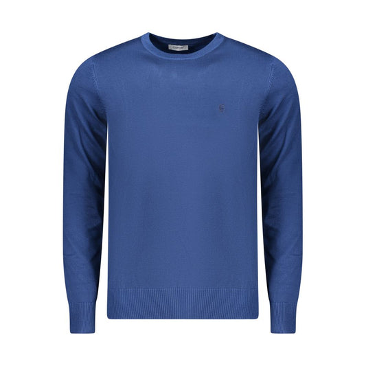 Blue Viscose Men's Sweater