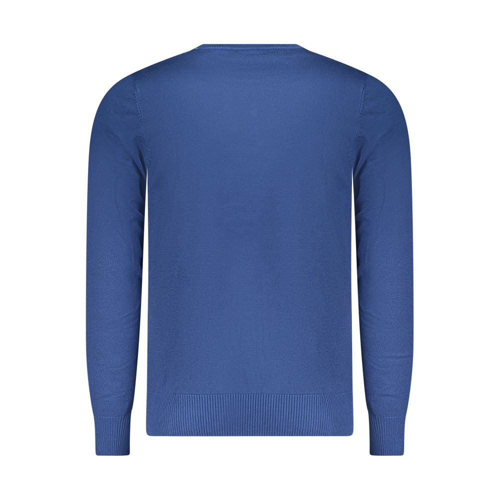 Blue Viscose Men's Sweater