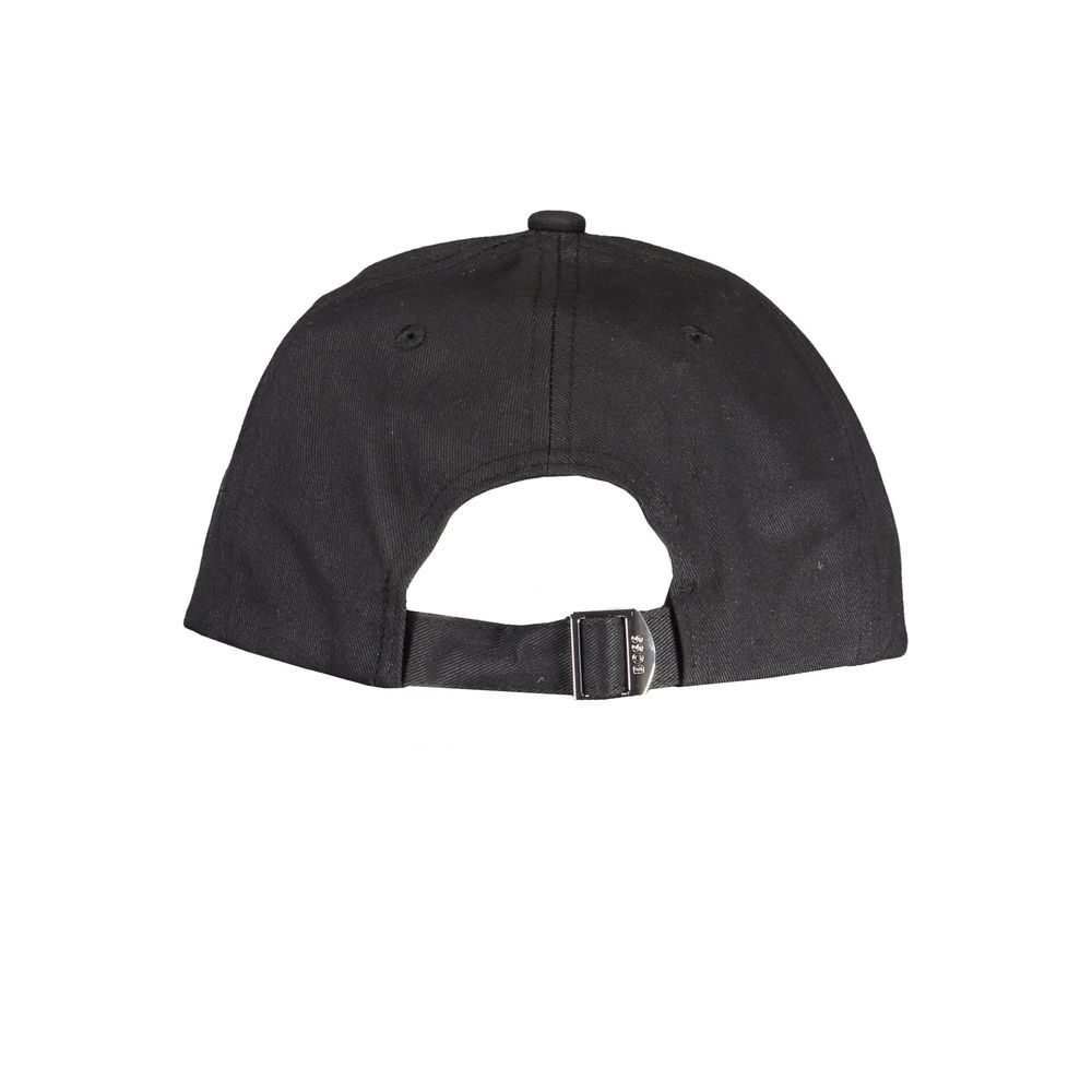 Black Cotton Men's Visor Hat