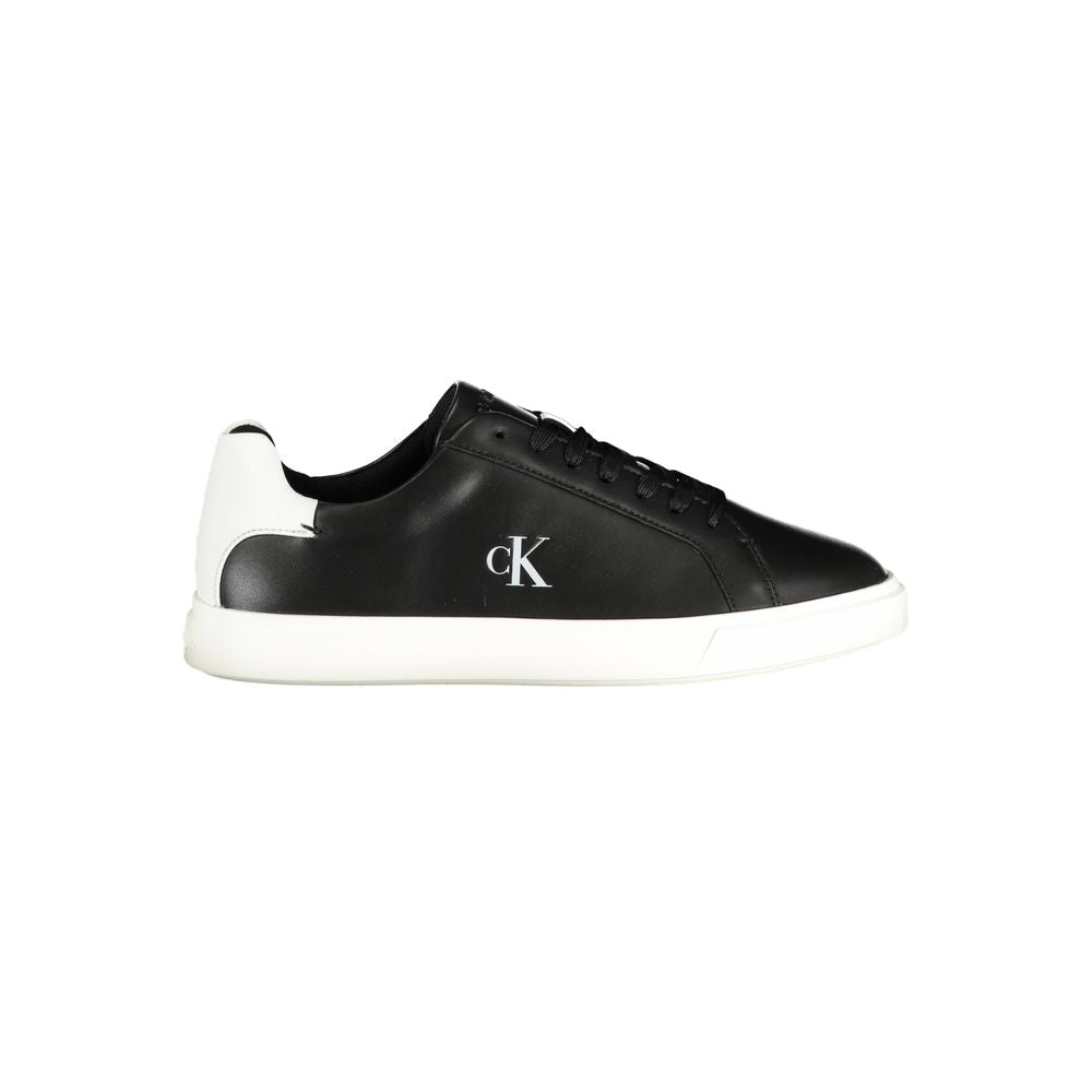 Black Polyurethane Women Sneaker